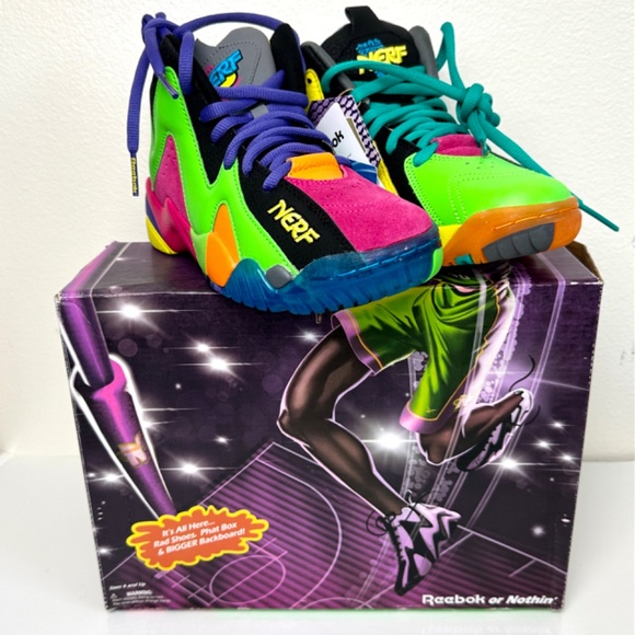 Reebok Kamikaze II NERF NERFOOP New Basketball Shoes Size 4 - Picture 15 of 16